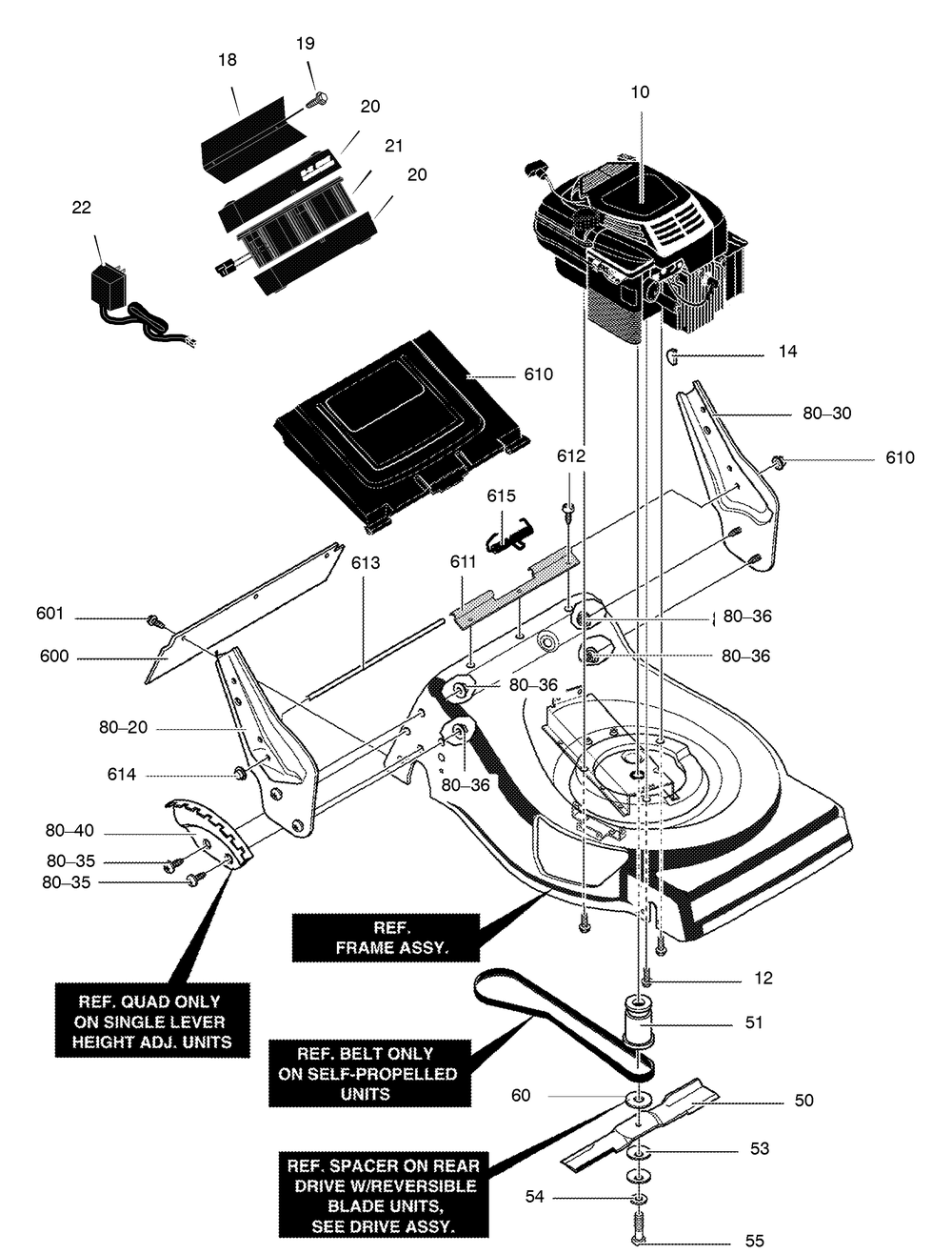 Engine Mount Diagram and Parts List for 218950X92B 2004 Briggs and Stratton Lawn Mower